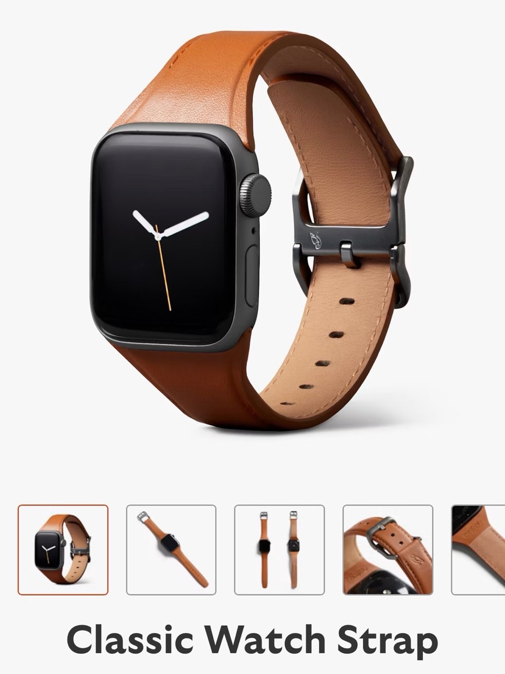 Bellroy Classic Watch Strap - Brown & Tan Leather